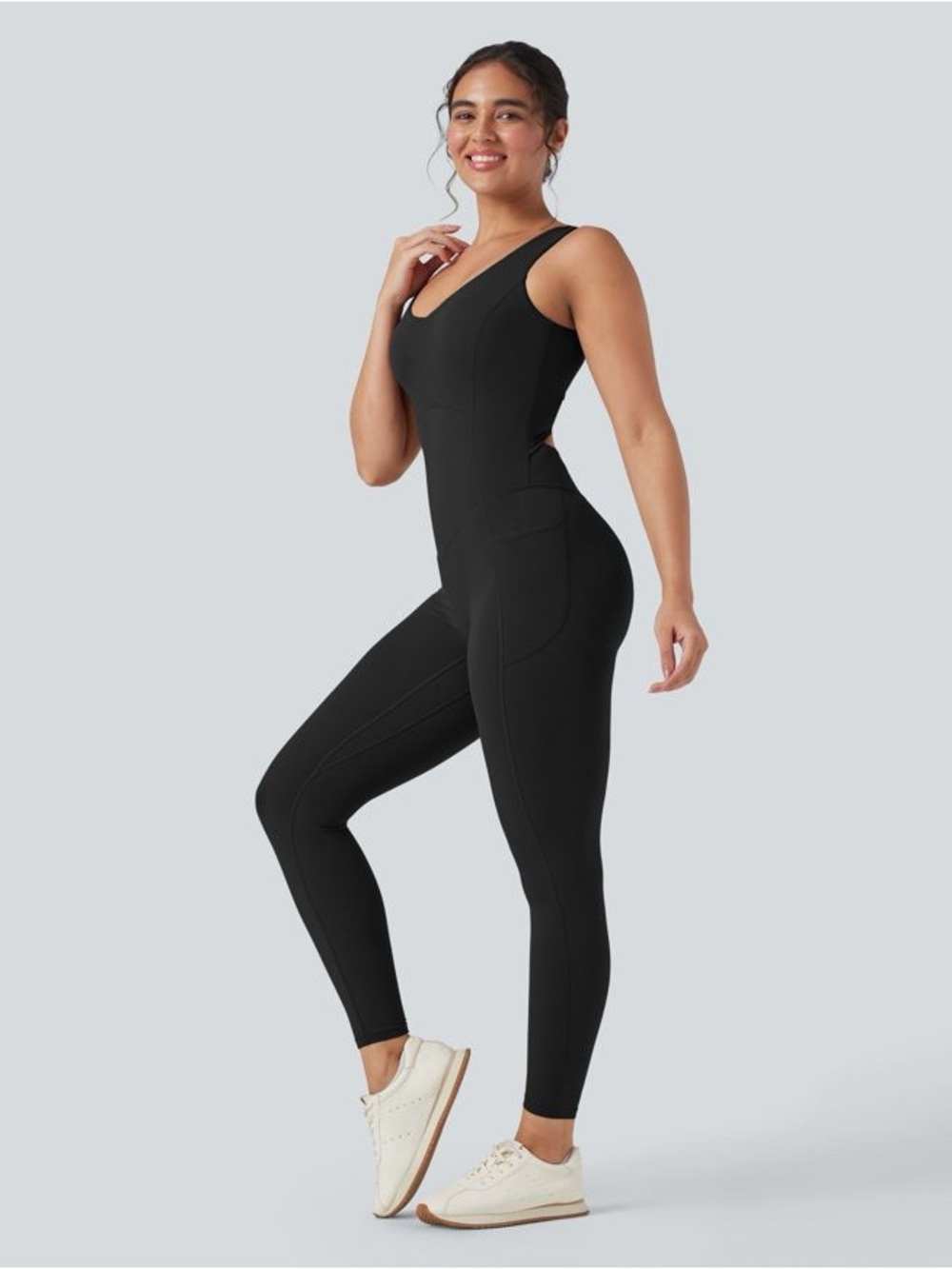 Halara UltraSculpt™ Tummy Control Butt Lifting Jumpsuit NWT SMALL FULL LENGTH